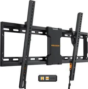 Tilting TV Wall Mount for Most 37-82 inch TVs up to 132 lbs Low Profile Tilt TV Mount Wall Bracket for Flat or Curved TVs Fits 24/18/16 Studs Max VESA 600x400mm PGLT2
