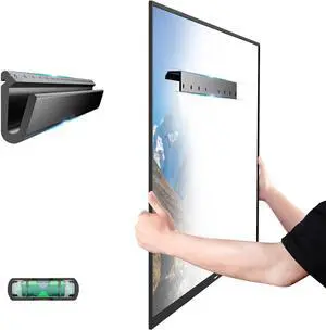 No Drill TV Wall Mount for 2655 Inch TVs, Includes 26,32,50,55 Inch Models, Studless Narrow Wall TV Stand, Slim Drywall TV Bracket, Max VESA 400×400 mm Supports Up to 100 lbs, Easy Install