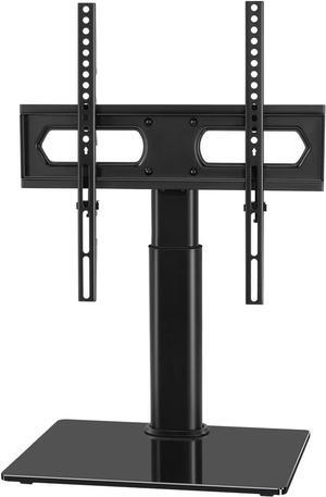 KKTONER Universal TV Stand Base for 27 inch to 65 inch LED TV Table Top TV Mount Stand with Tempered Glass Base Height Adjustable Hold up 88LBs