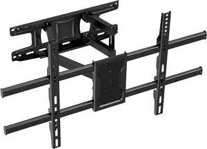 Full Motion TV Wall Mount Bracket Dual Articulating Arms Swivels Tilts Rotation for Most 37-75 Inch Flat Curved TVs Holds up to 110lbs Max VESA 600x400mm Fits up to 16 Studs