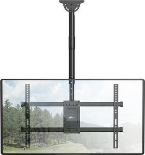 WALI Ceiling TV Mount for Most 37 to 70 inch Flat Screen Display, Hanging TV Mount Bracket with Swivel, Tilt Fits LED, LCD, OLED 4K TVs up to 110lbs, Max Mounting Holes 600x400mm (CM3770), Black