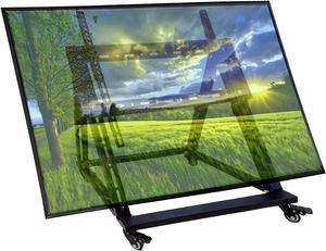 Low Height Mobile TV Stand, Confidence Monitor Stand, Rolling TV Mount with Wheel for 32-70 inch Flat Curved Screen TV, LED LCD, 30° Adjustable Viewing Angle (Pro-Version)