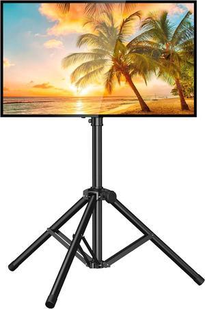 PERLESMITH Tripod TV Stand -Portable TV Stand for 37-85 Inch LED LCD OLED Flat Screen TVs-Height Adjustable Display TV Floor Stand with VESA 600x400mm, Holds up to 110lbs PSTM2