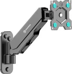 ONKRON Single Monitor Wall Mount for 13-34 Inch Screen up to 17.6 lbs, Gas Spring Monitor Arm Wall Mount 75x75 & 100x100 VESA - Height Adjustable TV Mount/Full Motion Monitor Wall Mount Arm Black