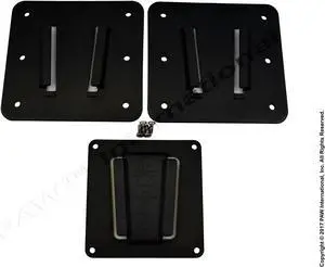 PAW International RV TV Bracket Black 3 Piece Set | 1-Polymer TV Bracket (VESA 100x100mm) | 2-Black Polymer Wall Mounts