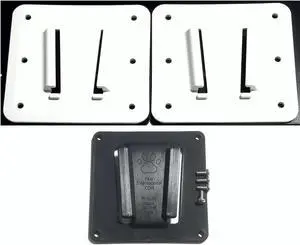 PAW International Polymer (Plastic) RV TV Bracket, White 3 Piece Set: 2-White Wall Mounts and 1-TV Bracket VESA 100x100mm (4"x4")