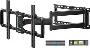 Long Arm TV Wall Mount Full Motion for 37-75 inch TVs Corner TV Mount Bracket with 27.36-inch Articulating Long Extension Arm Swivel&Tilt Max VESA 600x400mm up to 110lbs 16 Wood Stud