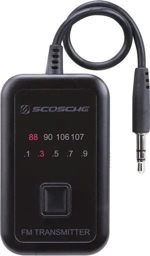 Scosche FMT5 TuneTone Universal FM Stereo Transmitter for Mobile Devices, Black Small