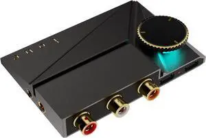 DAC Amp Tone2 Pro | Desktop Digital Analog Converter -Headphone Amplifier with USB-C/USB-C(I2S) Inputs/Outputs: 3.5mm Unbalanced / 4.4mm Balanced/RCA - MQA DECODER (Black)
