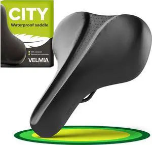 VELMIA Bike Seat 100% Waterproof I Bicycle Seat with Ergonomic Design - Bike Seats for Men and Women - Perfect for Trek Bikes & Peloton I Mountain Bike seat, Bike Saddle VELMIA Bike Seat 100% Waterproof I Bicycle Seat with Ergonomic Design - Bike Seats for Men and Women - Perfect for Trek Bikes & Peloton I Mountain Bike seat, Bike Saddle
