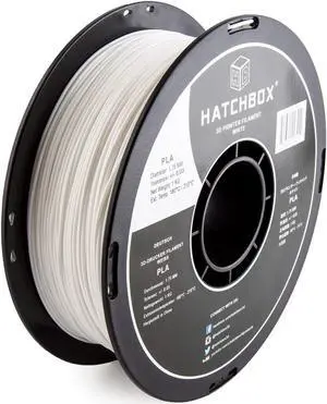 HATCHBOX 1.75mm White PLA 3D Printer Filament, 1 KG Spool, Dimensional Accuracy +/- 0.03 mm, 3D Printing Filament