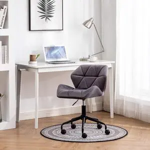 Roundhill Furniture Eldon Diamond Tufted Adjustable Swivel Office Chair, Gray Roundhill Furniture Eldon Diamond Tufted Adjustable Swivel Office Chair, Gray