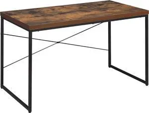 Acme Bob Rectangular Wooden Top Home Office Desk in Weathered Oak