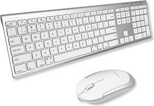 Macally Premium Bluetooth Keyboard and Mouse for Mac | Compatible Apple Wireless Keyboard and Mouse Combo (110 Keys Multi-Device Rechargeable) Keyboard Mouse for MacBook Pro/Air and iMac