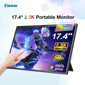 Unew 17.4 Inch 2.5K Capacitive Touch Portable Monitor 2560x1600 IPS 100%sRGB Dual Type-C Mini HDMI External Laptop Screen 75x75 VESA Mount Unew 17.4 Inch 2.5K Capacitive Touch Portable Monitor 2560x1600 IPS 100%sRGB Dual Type-C Mini HDMI External Laptop Screen 75x75 VESA Mount