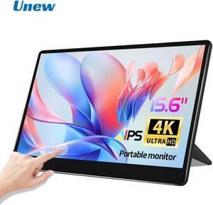 Unew 15.6 inch 4K Gaming Portable Monitor Touch IPS 3840x2160 UHD External Screen LCD Display USB-C HDMI for Mobile Phone Laptop PC Xbox PS4 Switch