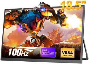 Unew 18.5 inch 100Hz Gaming Monitor 1920x1080 IPS Portable Second Screen Display with Stand