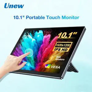 Unew 10.1 Inch 1920×1200 IPS Touch Portable Monitor, 5Point Capacitive Touch HDMI TypeC Display with Dual Speakers & VESA Mount Unew 10.1 Inch 1920×1200 IPS Touch Portable Monitor, 5Point Capacitive Touch HDMI TypeC Display with Dual Speakers & VESA Mount