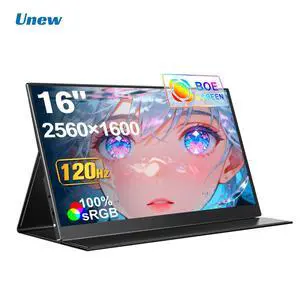 Unew 16 Inch 2.5K 120Hz IPS Portable Monitor with Type-C & Mini HDMI Unew 16 Inch 2.5K 120Hz IPS Portable Monitor with Type-C & Mini HDMI