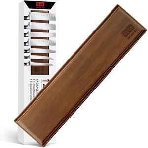 Shan Zu Magnetic Knife Holder for Wall 12 Inch, Powerful Magnetic Knife Strip, Acacia Wood Magnet Knife Rack for Kitchen Knives & Tools