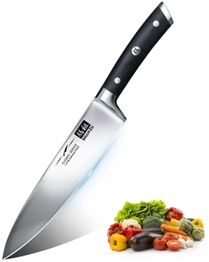 Chef Knife 8 Inch, SHAN ZU Pro Kitchen Knife with High Carbon German Steel with Ergonomic Handle, Ultra Sharpness and Wear Resistant, Best for Cutting, Slicing, Mincing and Dicing Chef Knife 8 Inch, SHAN ZU Pro Kitchen Knife with High Carbon German Steel with Ergonomic Handle, Ultra Sharpness and Wear Resistant, Best for Cutting, Slicing, Mincing and Dicing