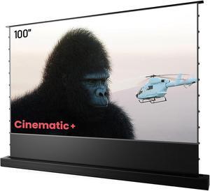 AWOL VISION 100" Motorized ALR Floor Rising Projector Screen for Ultra Short Throw Projector, Projector Screen for Home Theater, 4K/8K Ultra HD, Active 3D, 95% Ambient Light Rejecting-ALR-F210C