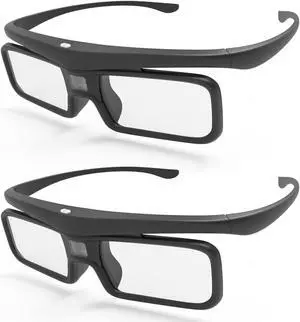 AWOL VISION DLP Link 3D Glasses, Rechargeable Active Shutter Eyewear compatiable with AWOL VISION LTV-3000 Pro and LTV-3500 Pro, Vanish TV & Other DLP-Link 3D projectors (2 Packs)