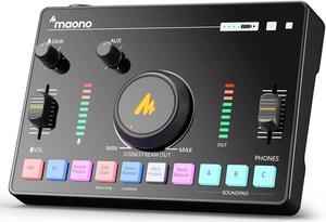 MAONO Streaming Audio Mixer, Audio Interface with Pro-preamp, Bluetooth, 48V Phantom Power for Live Streaming, Podcast Recording, Gaming MaonoCaster AMC2 NEO