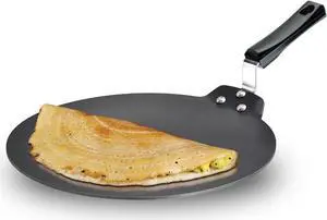 Hawkins Futura 28 cm Dosa Tava, Non Stick Dosa Tawa, Small Dosa Tawa (NDT28) (Black)