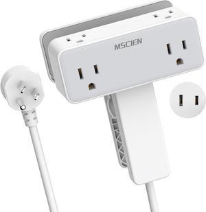 Desk Clamp Power Strip, Under Desk Power Strip with 6 Outlet, Mscien 6 Feet Extension Cord with Multiple Outlets, Desk Mounted Desktop Power Strip for Kitchen Home Office, Fit 1.6" Tabletop Edge