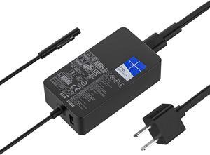 65W AC Power Charger Fit for Microsoft Surface Pro X/9/8/7/6/5/4/3, Surface Book/Laptop/Tablet 1706 15V 4A Laptop Adapter Cord Compatible with 44W and 36W(65W-1)