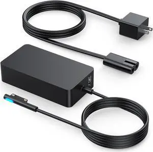 Surface Laptop Charger - 65W for Microsoft Surface Laptop 5 4 3 2, Windows Surface Laptop Studio, Surface Pro 9 8 7+ 7 6 5 4 3 X, Surface Go 3 2, Surface Book 2 Power Supply AC Adapter Cord