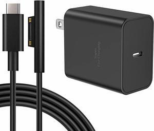 45W USB C Charger - Super Fast GaN Tech PD3.0 QC3.0 PPS, 6ft Cable, Compatible with Surface Pro, Go, and More USB C Devices