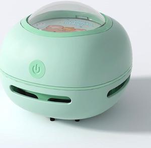 ODISTAR Desktop Vacuum Cleaner, Mini Table Dust Sweeper Energy Saving,High Endurance up to 400 mins,360º Rotatable Design for Keyboard/Home/School/Office(Green)