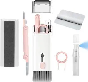 7 in 1 Electronic Cleaner kit - Keyboard Cleaner, Keyboard Cleaning Kit, Laptop Cleaner with Brush, Electronic Cleaner for Laptop/Phone/Computer/Screen (Give Away a Flannel Cloth) Pink 7 in 1 Electronic Cleaner kit - Keyboard Cleaner, Keyboard Cleaning Kit, Laptop Cleaner with Brush, Electronic Cleaner for Laptop/Phone/Computer/Screen (Give Away a Flannel Cloth) Pink