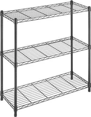 Whitmor 3 Tier Shelving Unit, Metal Shelving, Adjustable Wire Shelving Whitmor 3 Tier Shelving Unit, Metal Shelving, Adjustable Wire Shelving