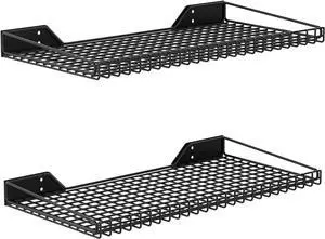 WALMANN 2-Pack Garage Wall Shelf, 23.5" x 12" Wall Mounted Storage Shelves WALMANN 2-Pack Garage Wall Shelf, 23.5" x 12" Wall Mounted Storage Shelves