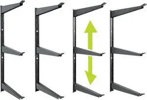 Heavy Duty Wood and Lumber Storage Rack (2-Pack), Holds Up To 960 lbs - Easy to Install Mounted Rack - Steel Construction Storage Solution For Garage, Basement & Pantry by Delta Cycle Heavy Duty Wood and Lumber Storage Rack (2-Pack), Holds Up To 960 lbs - Easy to Install Mounted Rack - Steel Construction Storage Solution For Garage, Basement & Pantry by Delta Cycle