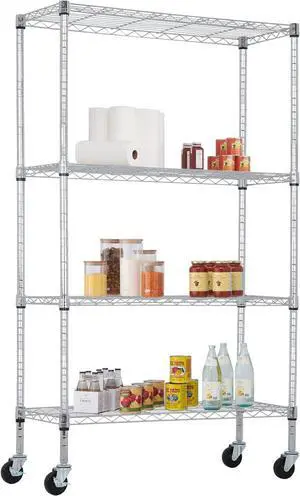 FDW 4-Tier Wire Shelving Storage Shelves Adjustable NSF Wire Shelf Heavy Duty Storage Shelving Unit on 3 Wheel Casters Commercial Metal Wire Rack 36L x 14W x 62H,Chrome FDW 4-Tier Wire Shelving Storage Shelves Adjustable NSF Wire Shelf Heavy Duty Storage Shelving Unit on 3 Wheel Casters Commercial Metal Wire Rack 36L x 14W x 62H,Chrome