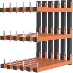 Lumber Rack Wall Mount, Lumber Storage Rack, Heavy Duty Wood Storage Racks with 9-Level System, 1080 lb Substantial Garage Wood Organizer, Orange Lumber Metal Racks for Indoor and Outdoor (6 PACK) Lumber Rack Wall Mount, Lumber Storage Rack, Heavy Duty Wood Storage Racks with 9-Level System, 1080 lb Substantial Garage Wood Organizer, Orange Lumber Metal Racks for Indoor and Outdoor (6 PACK)