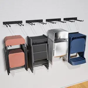 YYR Folding Chair Storage Rack, Garden Tool & Foldable Chairs Organizer Hangers for Garage Organization, Lawn, Beach, Camping, Yard Chairs Hooks Wall Mount, Soild Metal Max Load 480 LBS - 4 Pack YYR Folding Chair Storage Rack, Garden Tool & Foldable Chairs Organizer Hangers for Garage Organization, Lawn, Beach, Camping, Yard Chairs Hooks Wall Mount, Soild Metal Max Load 480 LBS - 4 Pack