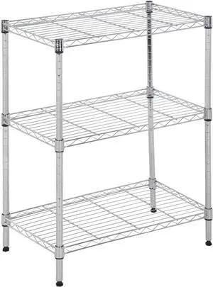 PayLessHere | 3-Tier Wire Shelf | 23"x13"x30" | Chrome | Adjustable Racks | Heavy-Duty Storage Shelves, Holds Upto 450 lbs | Rust-Resistant, No-Tool Assembly | for Home, Garage Shelving PayLessHere | 3-Tier Wire Shelf | 23"x13"x30" | Chrome | Adjustable Racks | Heavy-Duty Storage Shelves, Holds Upto 450 lbs | Rust-Resistant, No-Tool Assembly | for Home, Garage Shelving
