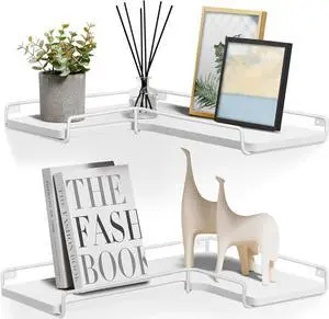 VASAGLE Corner Shelf Wall Mount Set of 2, Small Corner Floating Shelves VASAGLE Corner Shelf Wall Mount Set of 2, Small Corner Floating Shelves