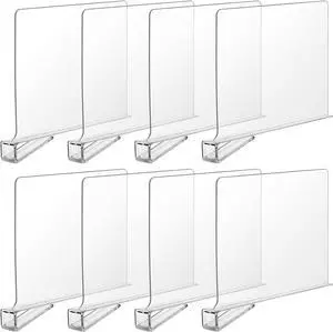 Boao 8 Pcs Shelf Dividers for Closet Organization Acrylic Clear Shelf Divider Purse Organizer Handbag Separator Bookshelf Divider for Closet Bedroom Kitchen Office Cabinet Bathroom Boao 8 Pcs Shelf Dividers for Closet Organization Acrylic Clear Shelf Divider Purse Organizer Handbag Separator Bookshelf Divider for Closet Bedroom Kitchen Office Cabinet Bathroom