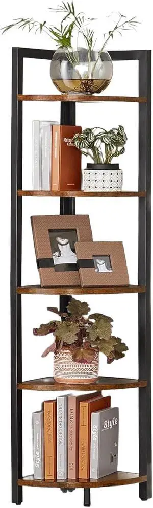 VASAGLE 5 Tier Corner Shelf, Tall Bookshelf, Plant Stand VASAGLE 5 Tier Corner Shelf, Tall Bookshelf, Plant Stand