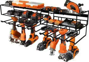 2 Pack Heavy Duty Wall Mounted Power Tool Organizer Floating Tool Shelf Storage Rack and Power Tool Holder 2 Pack Heavy Duty Wall Mounted Power Tool Organizer Floating Tool Shelf Storage Rack and Power Tool Holder