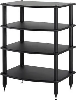 Pangea Audio Vulcan Four Shelf Audio Rack, Media Stand, and Components Cabinet 4 Shelf Black Pangea Audio Vulcan Four Shelf Audio Rack, Media Stand, and Components Cabinet 4 Shelf Black