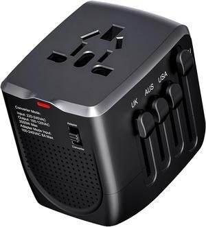 International Travel Adapter Voltage Converter Steps Down 220V to 110V for Cell Phones Laptops and Curling Irons US to UK Europe Australia and More Than 200 Countries