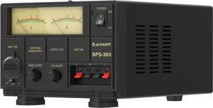 Universal Compact Bench Power Supply- 30 Amp Regulated Home Lab Benchtop AC-to-DC Converter 13.8 Volt/9-15Volt, Cooling Fan, Screw Type Terminals - Jesverty SPS-30II