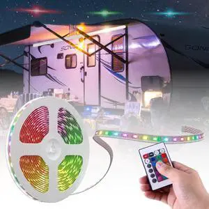 LATCH.IT RV Awning Lights 12V | 20 V2.1 DIY Kit LED Awning Lights for RV & Campers | IP68 Water-resistant RV LED lights exterior | The Original & Most Complete Camper Awning Lights Kit in The Market!